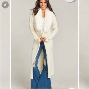Show Me Your Mimi Lombardi Cardigan Duster Small ivory